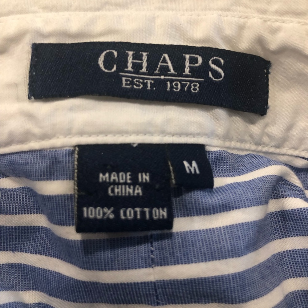 Chaps Collared Button Down Size M - image 4